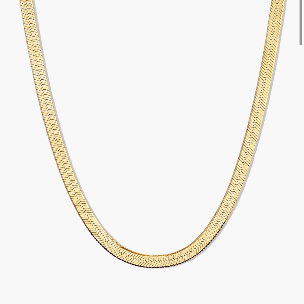 Mejuri 18k gold vermeil bold herringbone chain